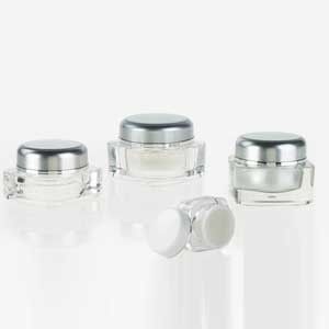 3ml, 5ml, 15ml, 30ml, 50ml silver plastic cream jars