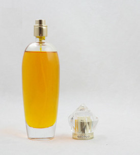 Hot sale 100 ml cylindrical crystal perfume glass bottles