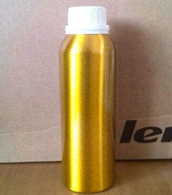 Empty 300ml golden silver aluminium bottle with white caps