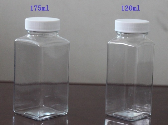Factory sale 120ml, 175ml PET bottle, Transparent square plastic bottle, Clear PET bottle
