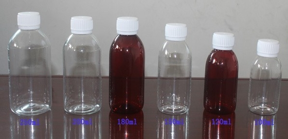 100ml, 120ml, 150ml, 180ml, 200m, 250ml sample PET bottles, clear amber color PET bottle