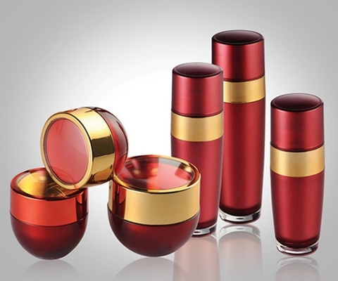 15ml 30ml 50ml Red Heart Design Round Acrylic Lotion Bottles