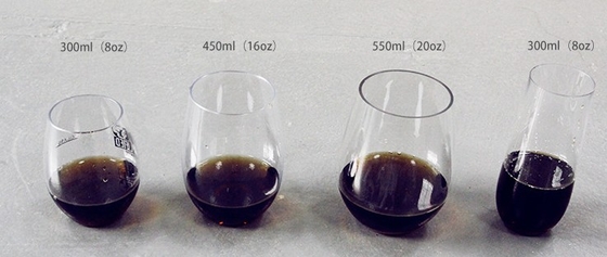 450ml(16oz) plastic clear wine cup, 450ml no foot clear wine bottle, PET Tritan Clear Cup