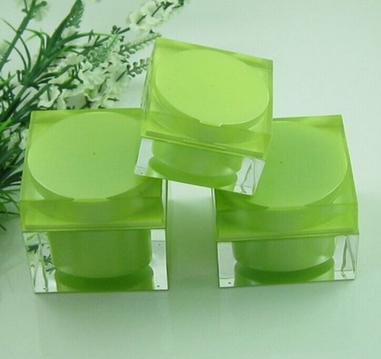 Crystal Acrylic Cosmetic Airless Pump Bottle, Square Airless Bottle Jars for Lotion Cream