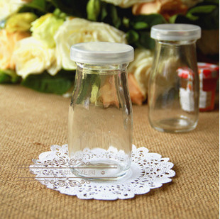 200ml glass milk bottle for yogurt storage containers
