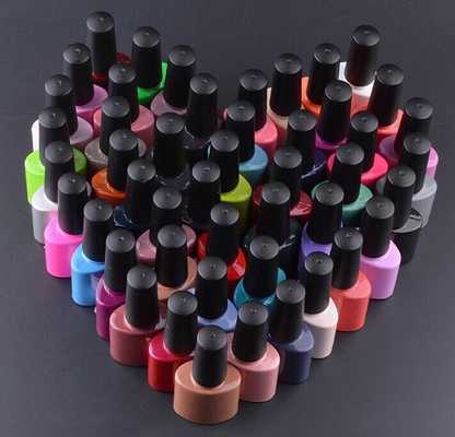 Colorful 7ml UV  high white grade glass Bottle with Rubber Cap for nail beauty