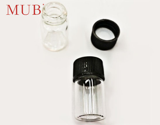 1ml Clear Essential Oil Glass Bottle with plastic cap, 1ml perfume glass bottle