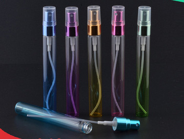 10ml color spray vacuum glass perfume bottles small sample glass package bottles
