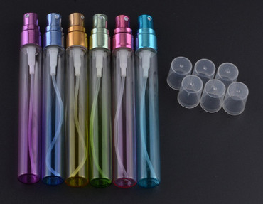 10ml color spray vacuum glass perfume bottles small sample glass package bottles