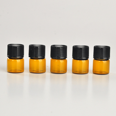 1ml amber glass package bottles, 1ml cosmetic glass sample vial, cosmetic test packing bottle,1ml reagent glass bottle