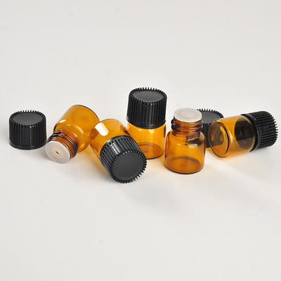 1ml amber glass package bottles, 1ml cosmetic glass sample vial, cosmetic test packing bottle,1ml reagent glass bottle
