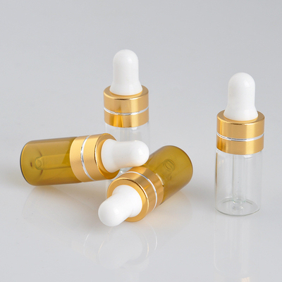 3ml clear glass glue dropper head essential oil packing bottle, 3ml amber small sample dropper bottle