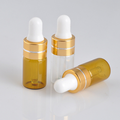 3ml clear glass glue dropper head essential oil packing bottle, 3ml amber small sample dropper bottle