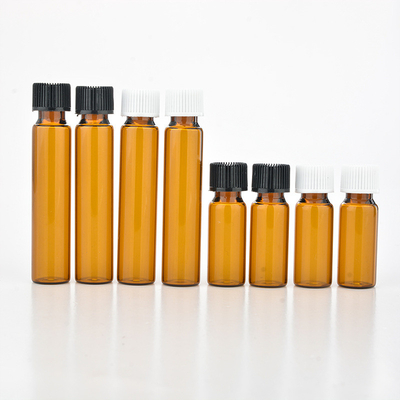 5ml 10ml amber glass essential oil bottle, 5ml 10ml chemical reagent bottle, cosmetic sample test vial