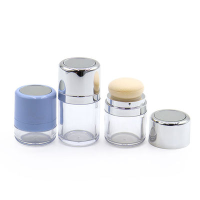 5g 10g 15g Loose Powder Blush Plastic Cream Jars Hairline Powder with Soft Puff  Empty Container Plastic Jar Empty Cosmetic Jar