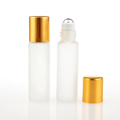 Upscale 5ml Frosting Glass Essential Oil Roll On Bottle for Cosmetic Package fragrance container