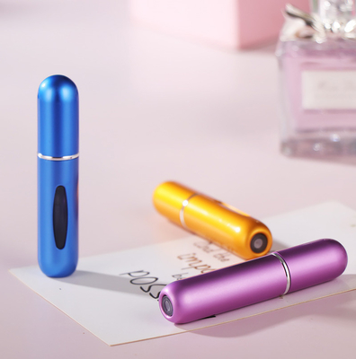 5ml Bottomed Refillable Perfume Bottles Aluminum Atomizer Bottles Dispenser Perfume bottle press mini  Spray bottles