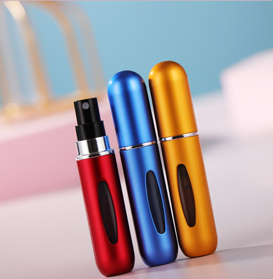 5ml Bottomed Refillable Perfume Bottles Aluminum Atomizer Bottles Dispenser Perfume bottle press mini  Spray bottles