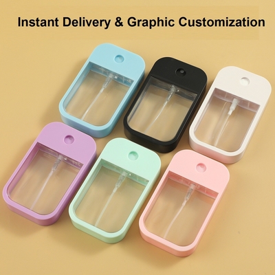Wholesale 45ml color card bottle color soft silicone plastic bottle pocket perfume Dispenser bottle spray bottle