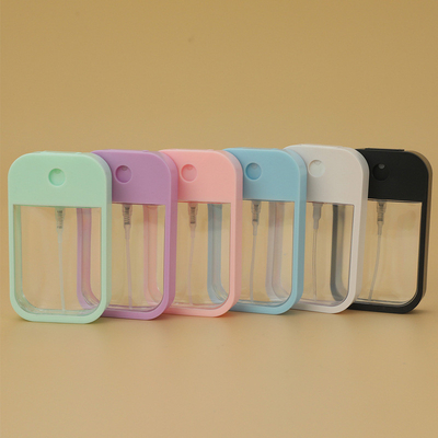 Wholesale 45ml color card bottle color soft silicone plastic bottle pocket perfume Dispenser bottle spray bottle