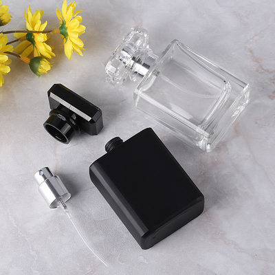 30ml 50ml flat square glass perfume dispenser bottle Liquid spray perfume bottle glass cosmetic empty bottle