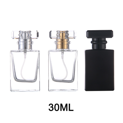 30ml 50ml flat square glass perfume dispenser bottle Liquid spray perfume bottle glass cosmetic empty bottle