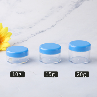 Wholesale 3g 5g 10g 15g 20g 25g 30g 40g High Transparent cream jars Plastic PS Eyeshadow cream cosmetic packaging boxes
