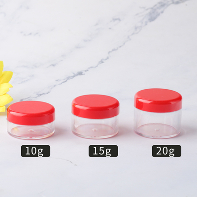 Wholesale 3g 5g 10g 15g 20g 25g 30g 40g High Transparent cream jars Plastic PS Eyeshadow cream cosmetic packaging boxes