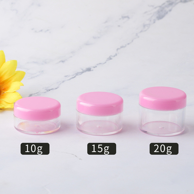Wholesale 3g 5g 10g 15g 20g 25g 30g 40g High Transparent cream jars Plastic PS Eyeshadow cream cosmetic packaging boxes