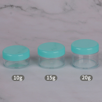 Wholesale 3g 5g 10g 15g 20g 25g 30g 40g High Transparent cream jars Plastic PS Eyeshadow cream cosmetic packaging boxes