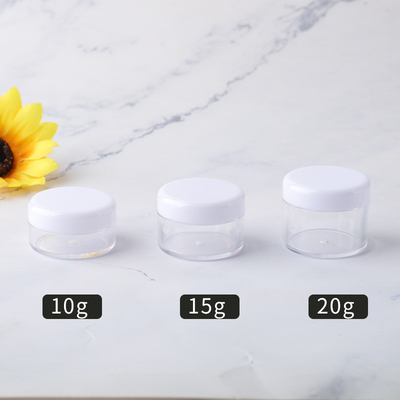 Wholesale 3g 5g 10g 15g 20g 25g 30g 40g High Transparent cream jars Plastic PS Eyeshadow cream cosmetic packaging boxes