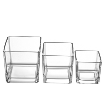 DIY 7*7cm 8*8cm square candle glass jar homemade aromatherapy jar birthday gift crystal candlestick decoration jar