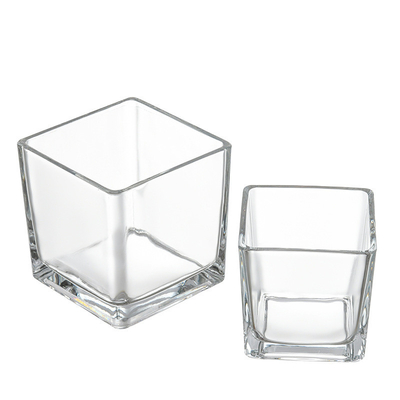 DIY 7*7cm 8*8cm square candle glass jar homemade aromatherapy jar birthday gift crystal candlestick decoration jar