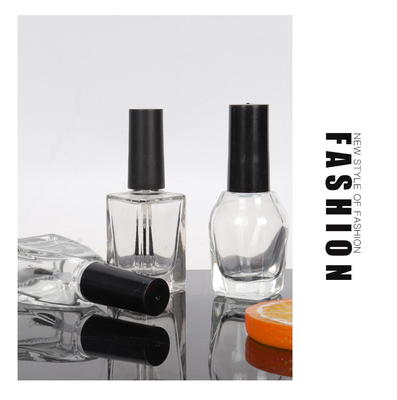 Wholesale 2ml to 18ml Clear Empty Cosmetic Nail Polish Glass bottle with Brush Cap 5ml 10ml 15ml Glass Nail Gel Bottles