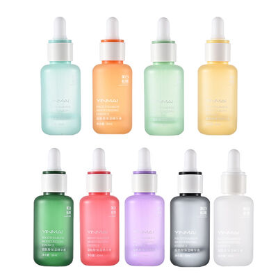 10ml, 15ml, 30ml Essence Concentrate Glass Bottles Colorful double-layered ring cylindrical bottles thick-bottom cosmetic dropper glass bottles essential oil glass bottles
