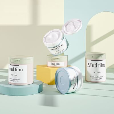 50g 100g 120g Round Square PP Plastic Mask Jar with spoon tweezer Plastic Frosted face cream jar Facial Mask Cosmetic Cream Jars Cosmetic packaging plastic cream jar