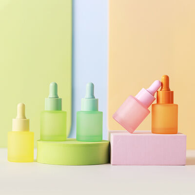 20ml Macaron colorful semi-permeable matte essential oil bottle, essence concentrate serum dropper bottle