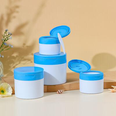 Double-layer Cream Jars, Multi-Purpose Empty Cosmetic Cream Container, Leak-Proof Dust-Proof Skincare Storage Jar for Facial Cream, Body Lotion, Cleansing Mud Mask, Plastic Cream Jars