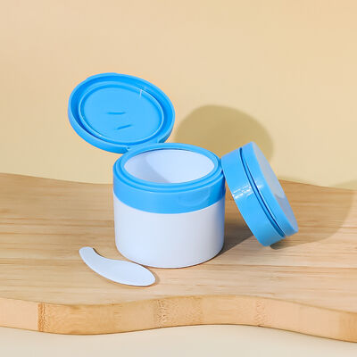 Double-layer Cream Jars, Multi-Purpose Empty Cosmetic Cream Container, Leak-Proof Dust-Proof Skincare Storage Jar for Facial Cream, Body Lotion, Cleansing Mud Mask, Plastic Cream Jars