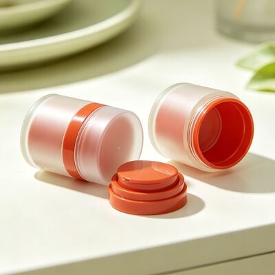 15g 30g 50g Airless Vacuum Cosmetic Cream Jars Semi-Frosted Plastic Container Jar for Skincare Cream Lotion Packaging  Twist-Lock Airless Cream Jar Frosted Translucent Jar for Face Moisturizer