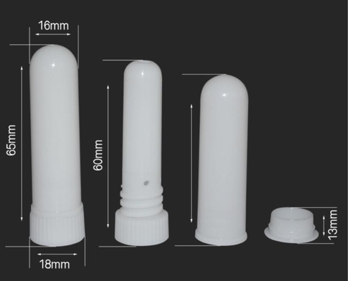 Plastic PP Bottles Blank Nasal Inhaler sticks Essential Oil inhaler tube with cotton wicks nasal specimen tube