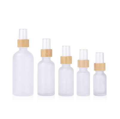 Bamboo Spray Bottle of 5ml 10ml 15ml 20ml 30ml 50ml 100ml Grosted Glass Essential oil bottle bamboo package