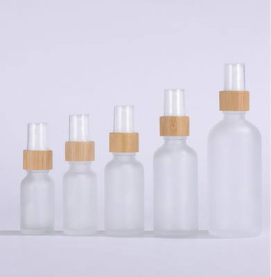 Bamboo Spray Bottle of 5ml 10ml 15ml 20ml 30ml 50ml 100ml Grosted Glass Essential oil bottle bamboo package