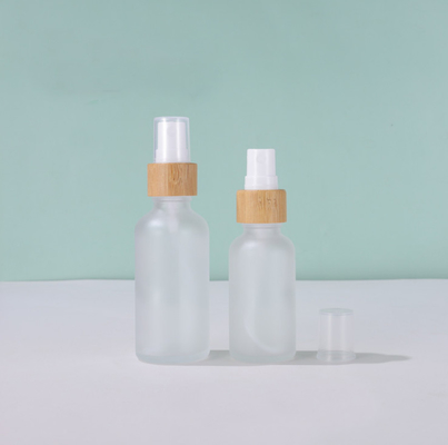 Bamboo Spray Bottle of 5ml 10ml 15ml 20ml 30ml 50ml 100ml Grosted Glass Essential oil bottle bamboo package