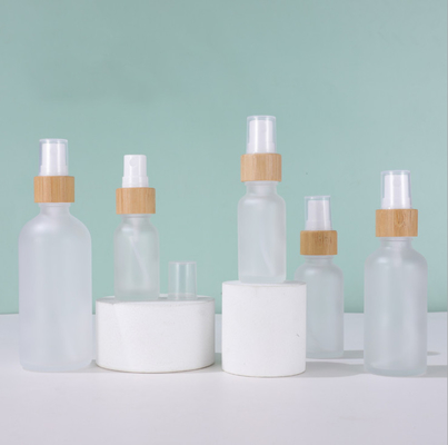 Bamboo Spray Bottle of 5ml 10ml 15ml 20ml 30ml 50ml 100ml Grosted Glass Essential oil bottle bamboo package